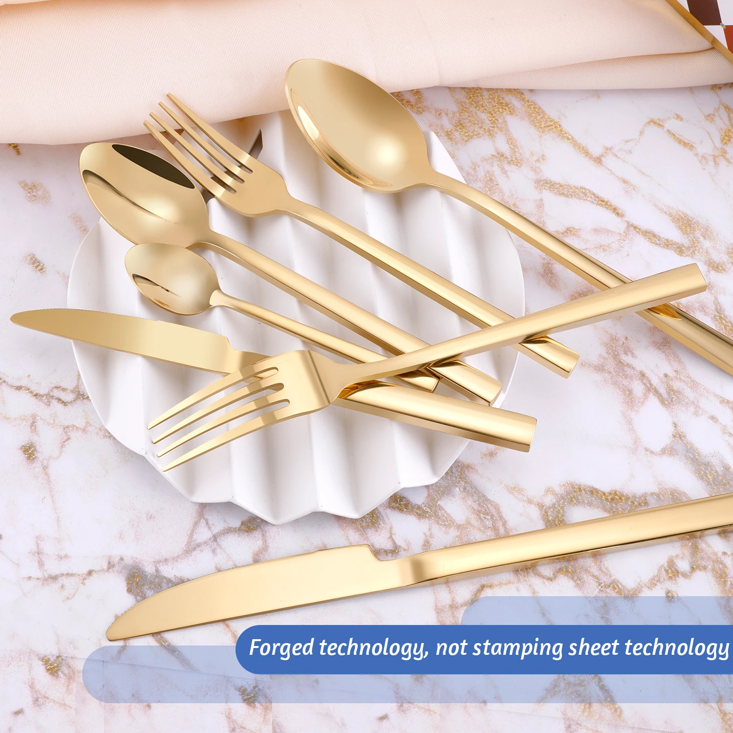 Wholesale Restaurant Cutlery Gold Cutlery Sets Stainless Steel Flatware