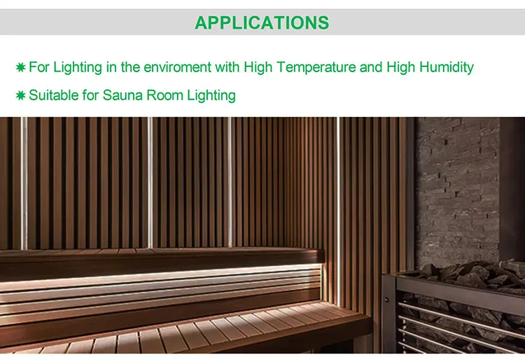 Sauna Led Strip Lights 105c Ip68 Waterproof Saunas Room Linear Lights