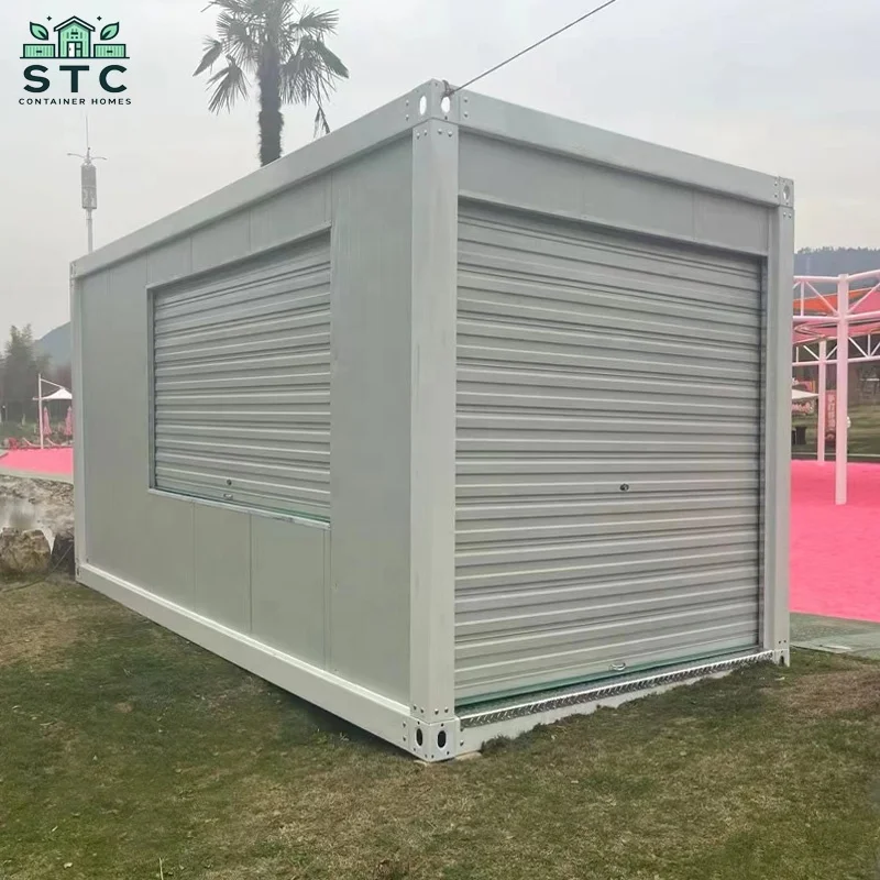 20 40 Foot Detachable Prefabricated Office Container Homes Movable Prefab Container Flat Pack House with Garage