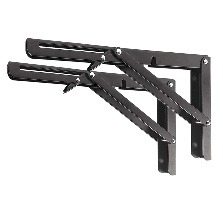 Folding Table Bracket Bench Triangle Adjustable Stainless Steel L Angle Wall Mounting Shelf