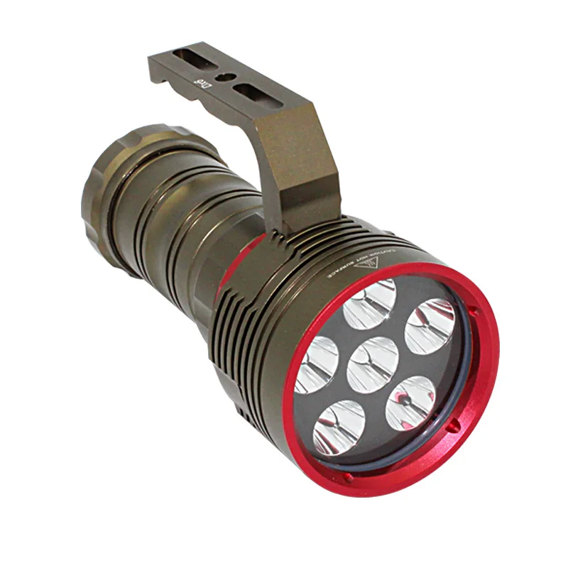 Подводный 100 М 6000 люмен XM-L2 * 6 светодиодный фонарик Дайвинг Фонарь для