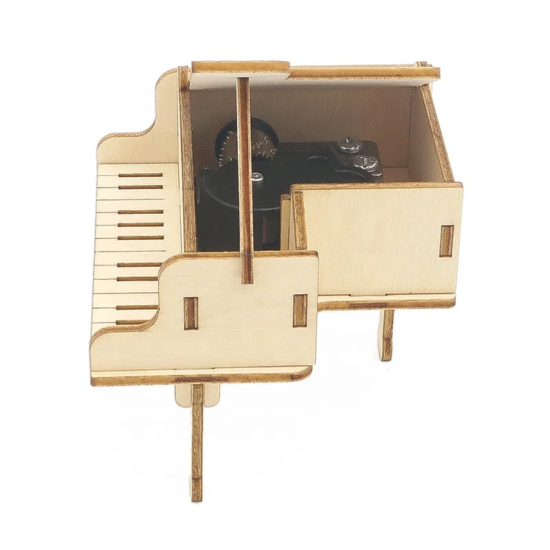 Simply Design Diy Science Toy STEM Education Wood Piano Music Box