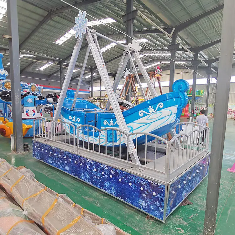 Gaming Equipment Kiddie Rides Kids Amusement Rides 8 Seats Mini Pirate Ship