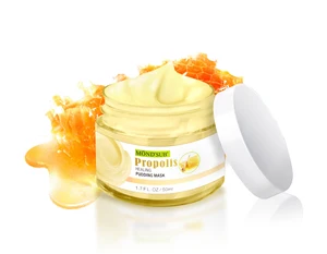 Private Label Honey Brightening Water Clay Pudding Texture Face Vitamin E Hyaluronate Propolis Mud Sleep Facial Mask Healing