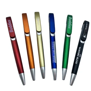 Wholesale Business Promotion Plastic Ball Pen  with Custom Logo Office Supplies Advertising Click Plastic Ballpoint Pen
