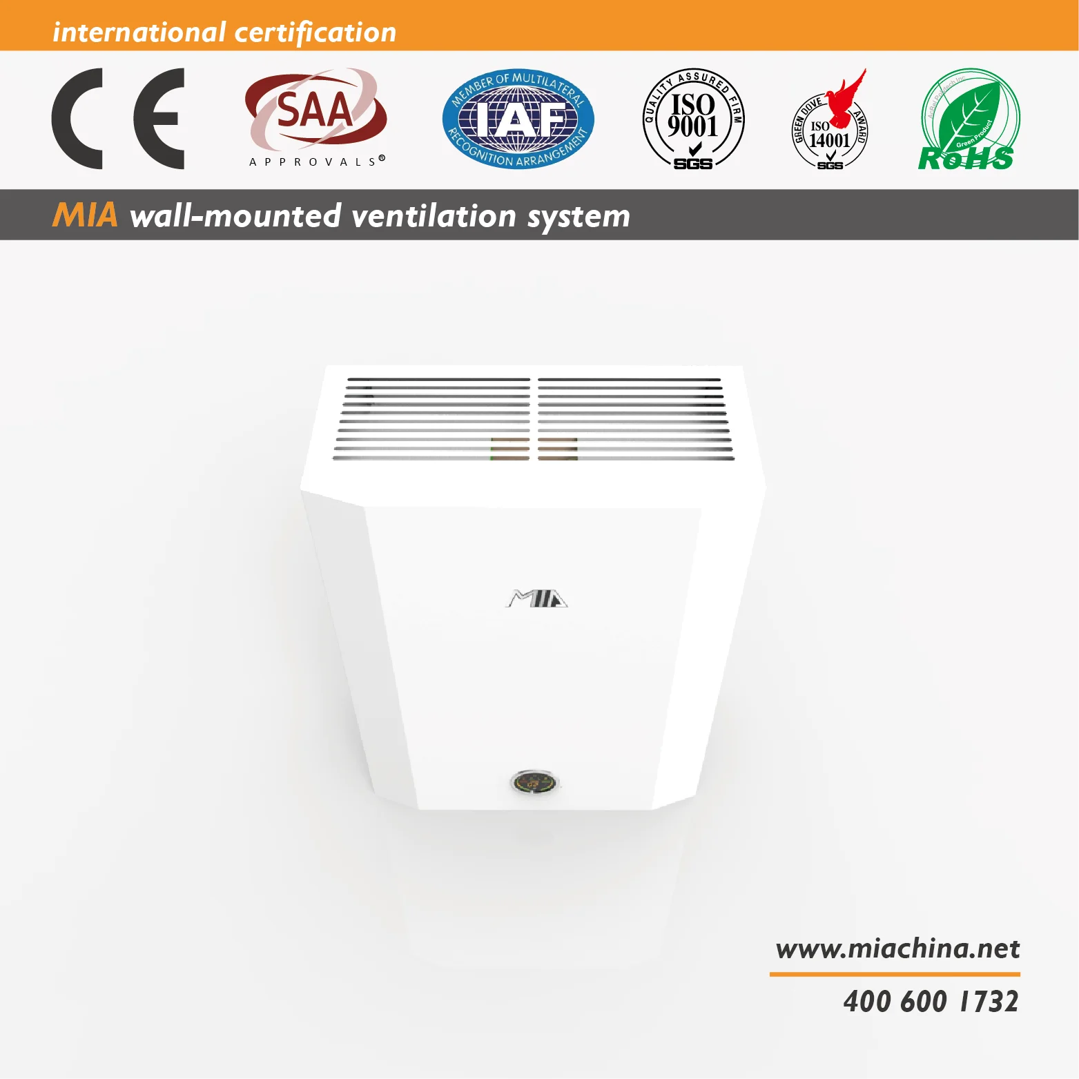 180 Cmh Wall Mounted Home Energy Recovery Ventilation System Heat Recovery  Recuperator Air to Air Heat Exchanger System for Home