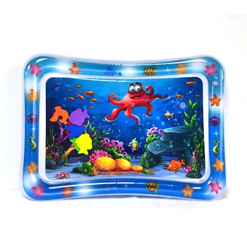 Wholesale safty and soft tummy time inflatable water baby play mat