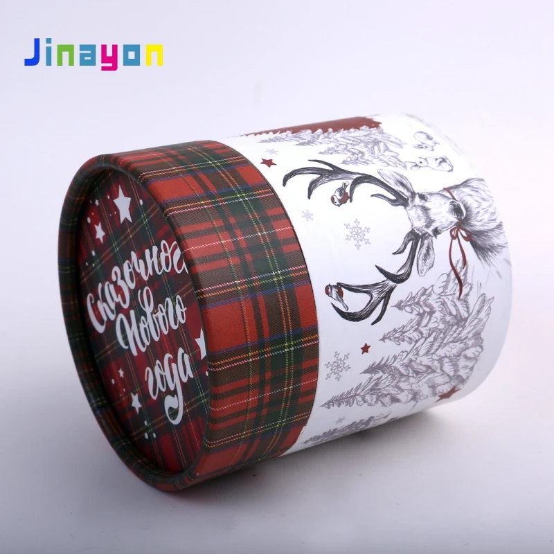 Jinayon Wholesale Custom Paper Drum Gift Box Candle Paper Tube Packaging