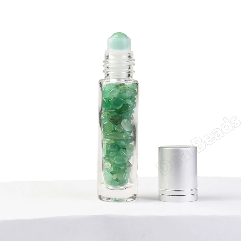 10 Stück 10 Ml Rollerball-Flaschen Mit Kristallchips – Gradient Glas, ätherisches Öl Fläschchen Mit EVA-Tasche