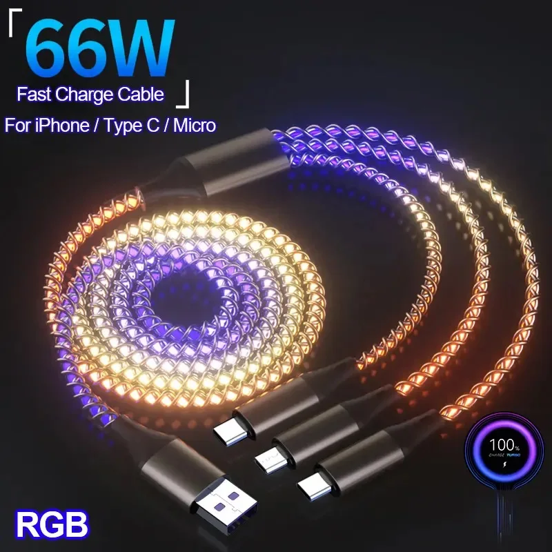 SENDEM M35 Micro/Lightning/Type-C 6A fast charging usb cable | PH