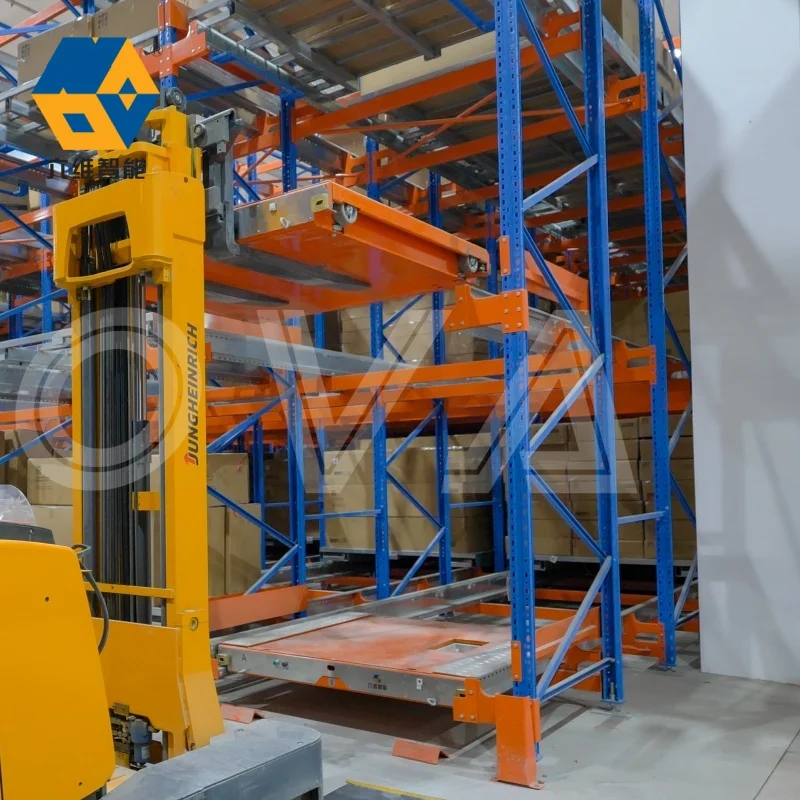 פתרון מקיף: רציף RGV, שוער RGV, מדף שוער רדיו, ציוד מדפי אחסון מפלדה, מערכת מדפי שוער רדיו למחסן