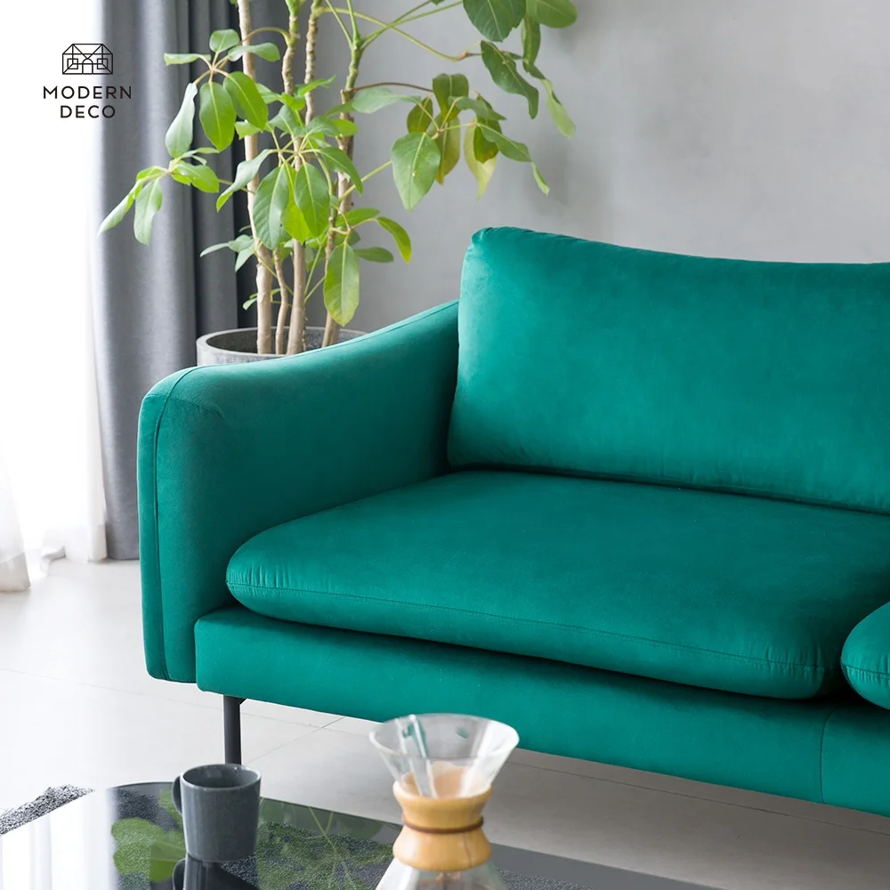 Modern Samet Kauč Sofi Nameštaj za sobu 3 sjedala Tkaninska Sofa