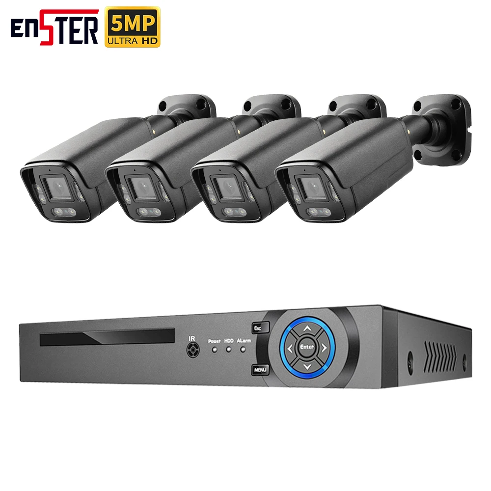 4CH  4MP IP Camera Outdoor Bullet Camera Surveillance Security POE NVR  Kit