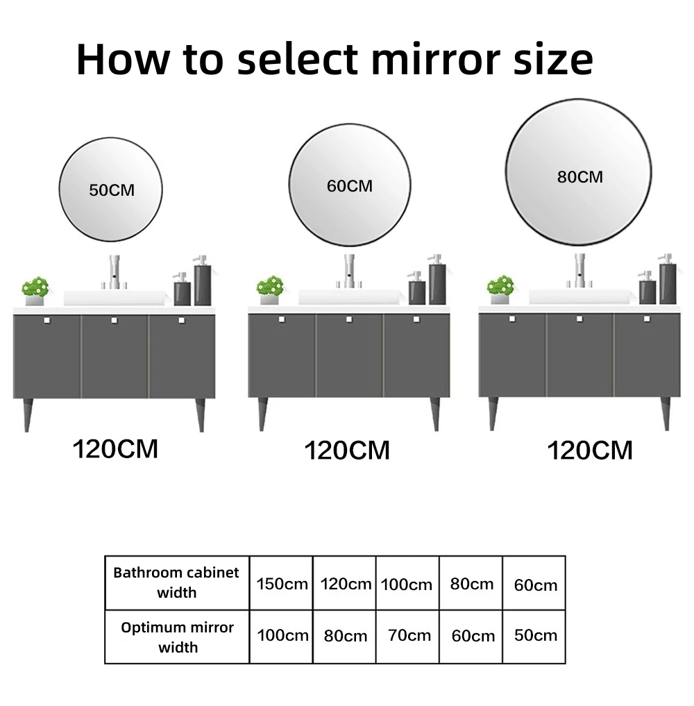 product new design circle led intelligent mirror anti fog luminous decorative led smart mirror smart bathroom mirror with led light620-9