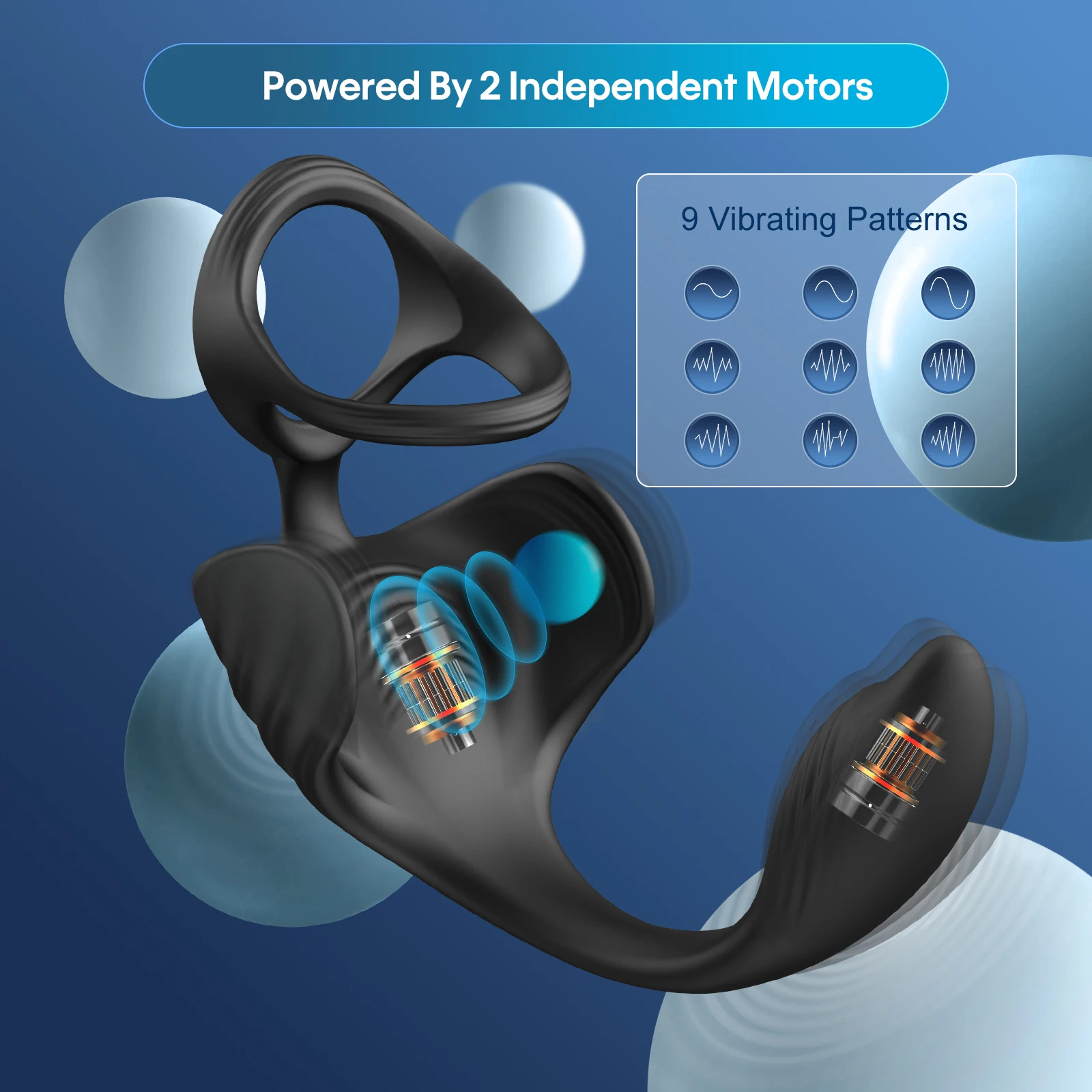 Triple Stimulation Male Sex Toy 9 Modes Vibrating Cock Ring Taint Stimulator Anal Plug Vibrators Adult Sex Toys for Men Triple Stimulation Male Sex Toy 9 Modes Vibrating Cock Ring Taint Stimulator Anal Plug Vibrators Adult Sex Toys for Men