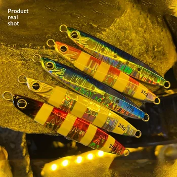 Iron Plate Lure Night-Glow Laser Reinforced Falling Bare Plate 35g Artificial Hard Saltwater Fish – Hard Lure – view 4