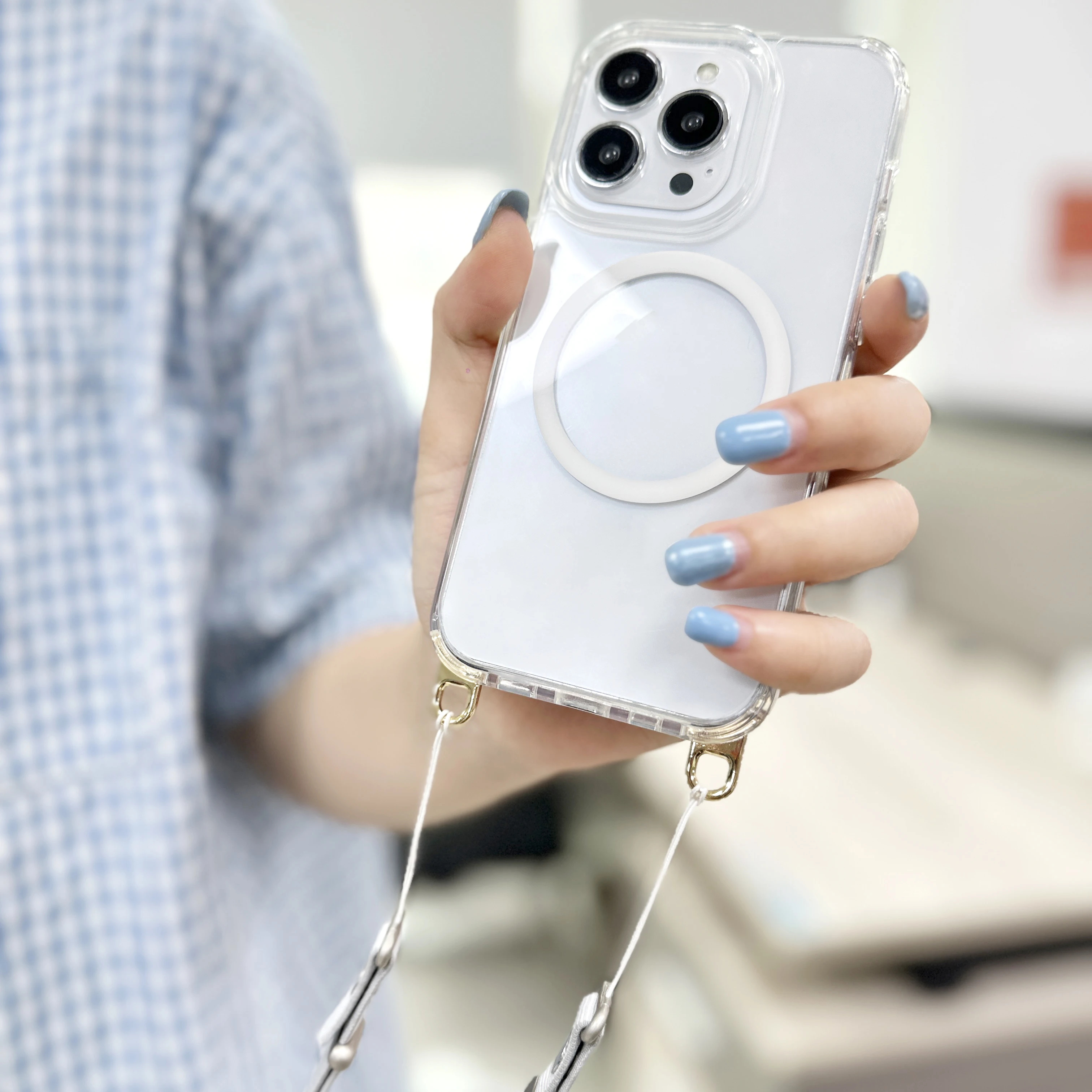 product laudtec 2025 cross body phone strap universal nylon lanyards chest strap mobile phone rope for iphone 17 air pro max136-5