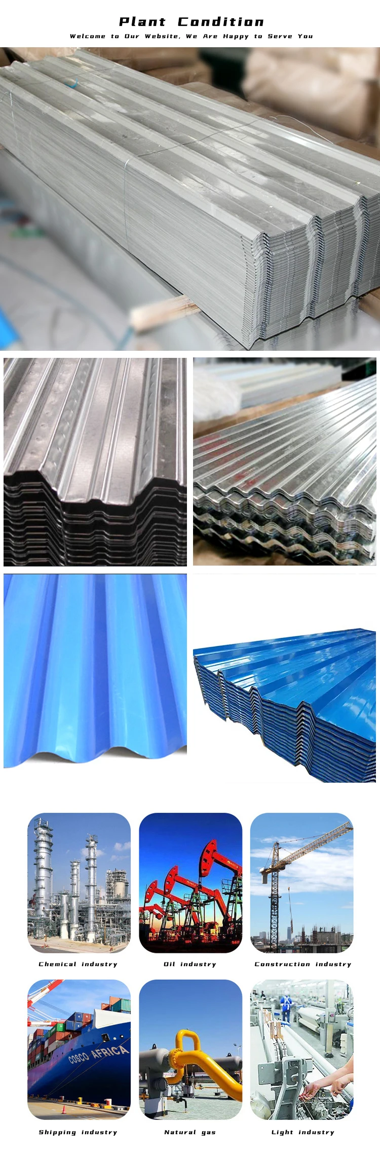 Hot selling cold rolled 16 gauge corrugated board galvanized color coated corrugated board PPGI roofing sheets factory