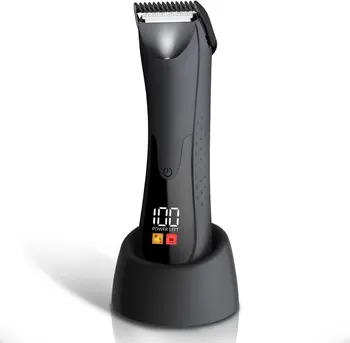 Groin Hair Trimmer - Electric Trimmer for Men Waterproof Ball Ceramic Blade Trimmer for Pubic/Body/Groin Grooming