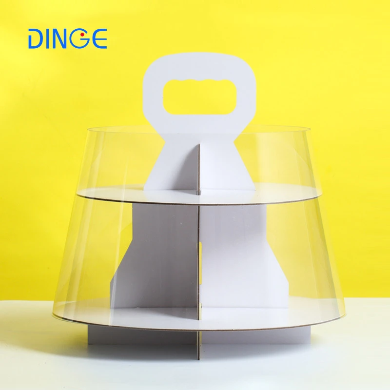 High Quality Round Paperboard 4 Layer Dessert Cake Cupcake Stand With