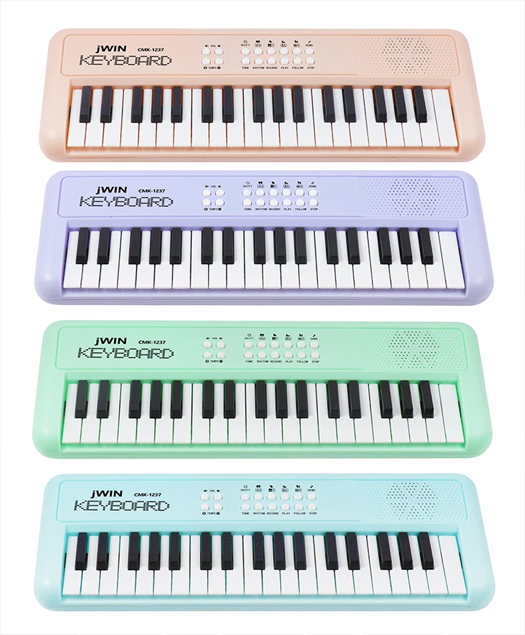 BD Music Multi-functional 37 Keys Portable Toy Musical Instrument  Electronic Keyboard Piano Toy with Microphone and USB