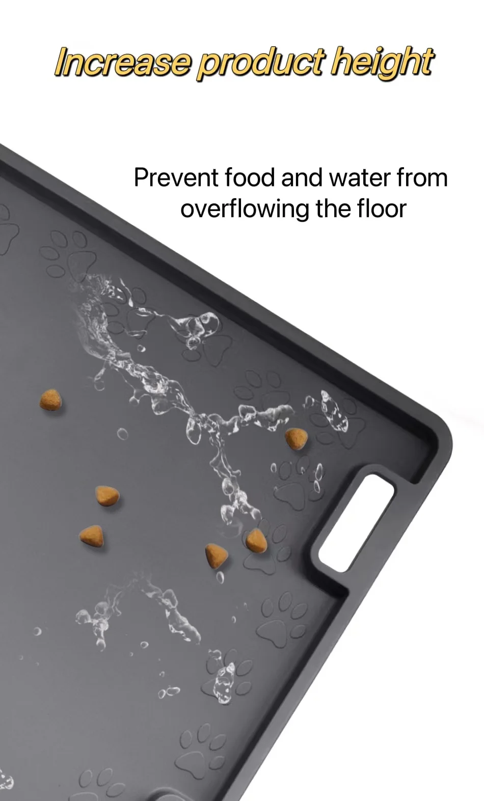 Customizable Reusable Washable Pet Food Mat Tray Silicone Pet Feeding Mat Food Grade Dog Cat