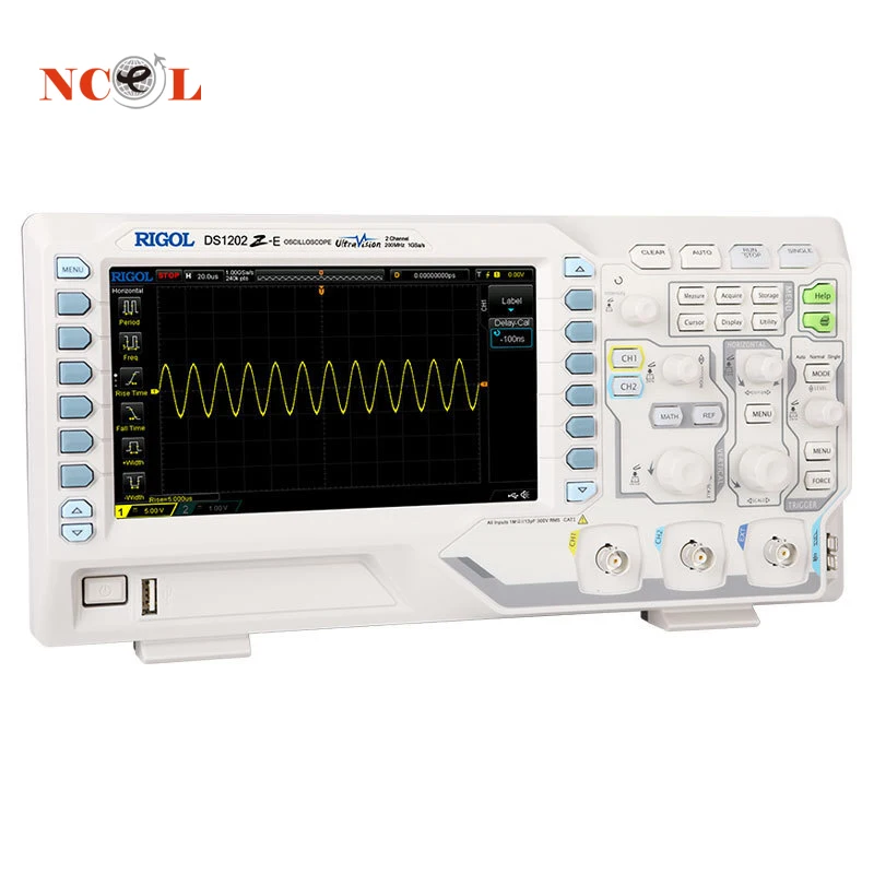 DSO8202E,200MHz Bandwidth 5.6 Inch TFT LCD Hantek Oscilloscope