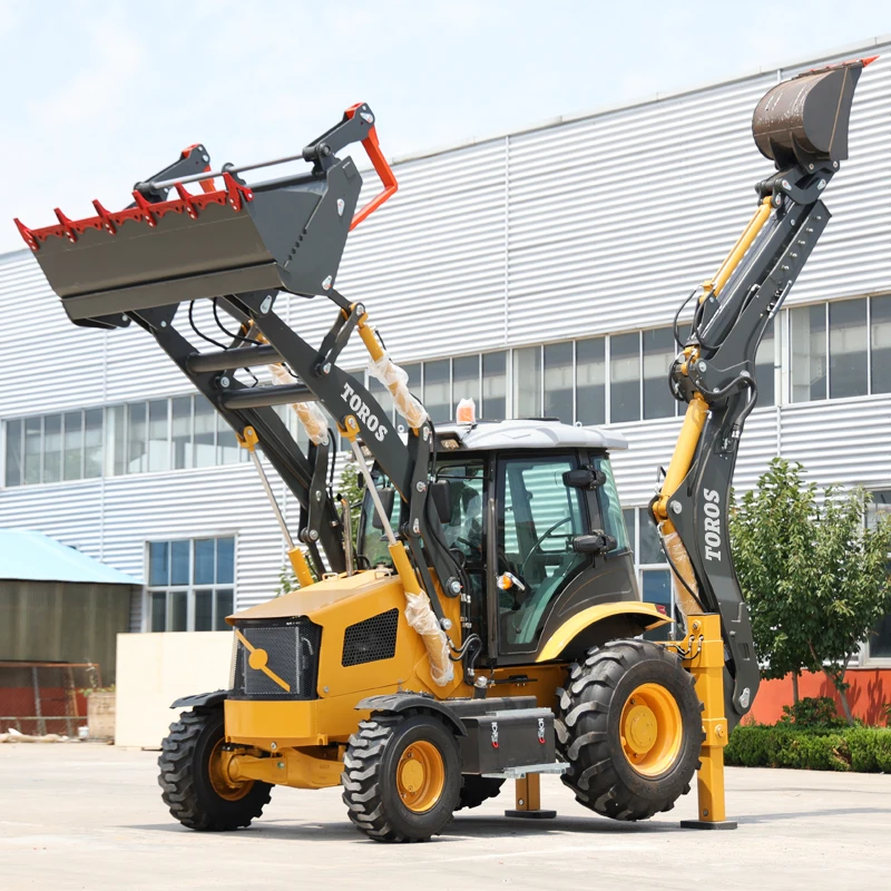 New Design 4x4 Mini Backhoe Loader TBL388 Small Backhoe Loader  for Sale High Efficiency Diesel Backhoe Wheel Loader With Price