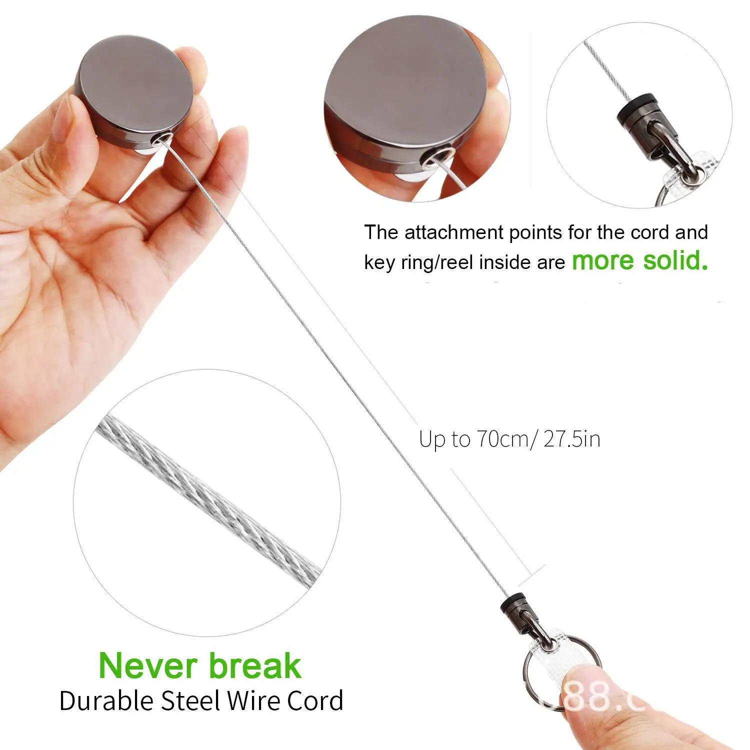 
 Металлический держатель для ID бейджей с зажимом для ремня брелок для именной карты  