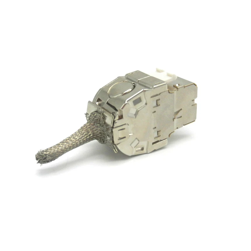 
 Новый дизайн, цинковый сплав, 10G, 180 градусов, FTP toolless cat 6a, Экранированный cat6a keystone jack rj45  