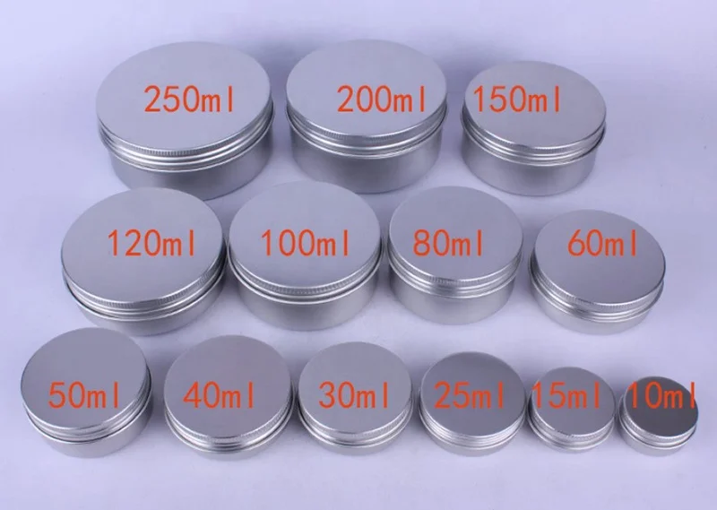 Custom Solid Perfume Balm Shampoo Soap Bar Packaging Metal Jar Aluminum Tin Jar Tin Box Containers 200ml with Screw Lid