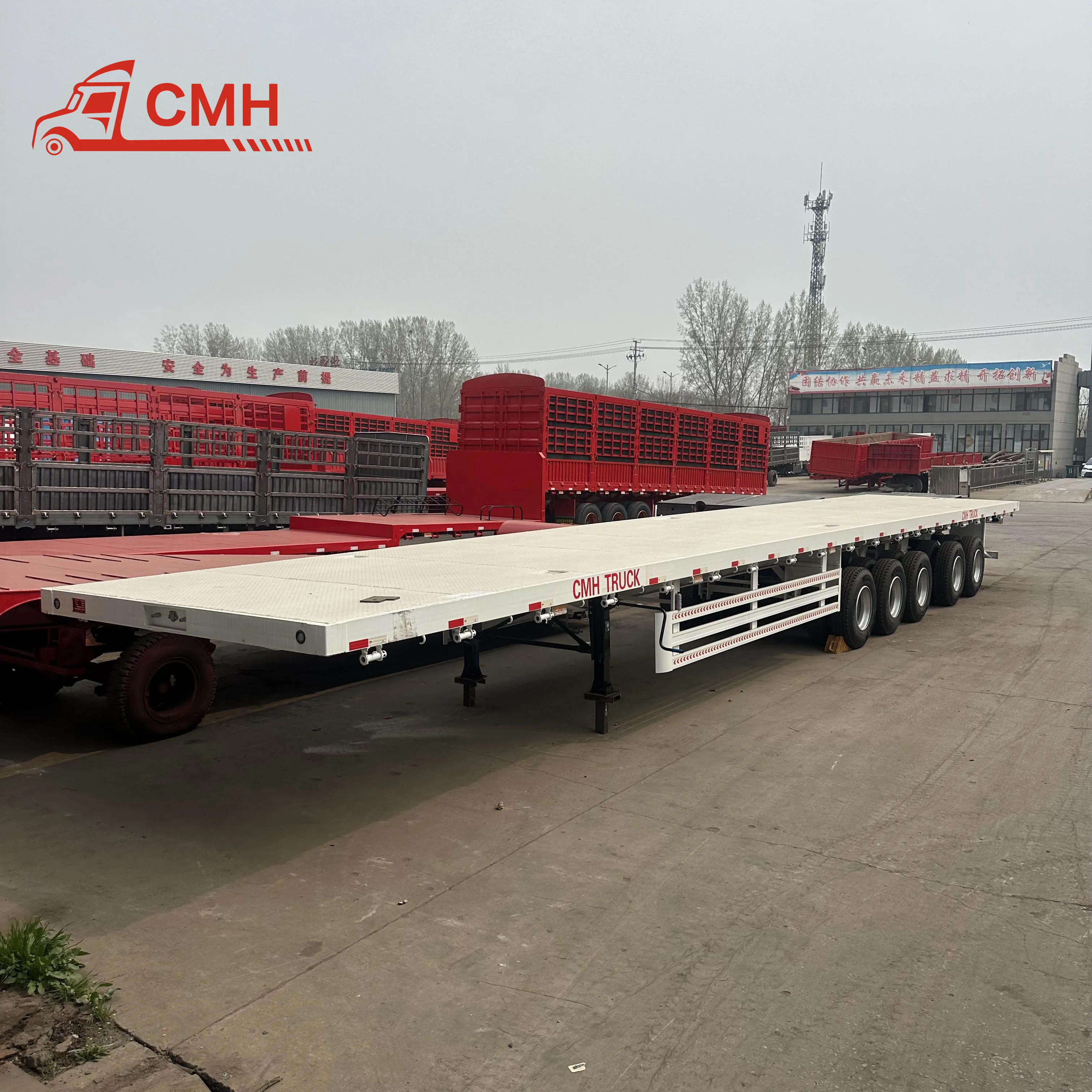 5-Axle 18M Flatbed Semi-Trailer for Windy Blade & Heavy Industrial Equipment Transport Good Quality for Sale