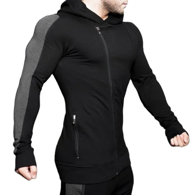 Fitted Gym Long Sleeve Zipper Hoodie 