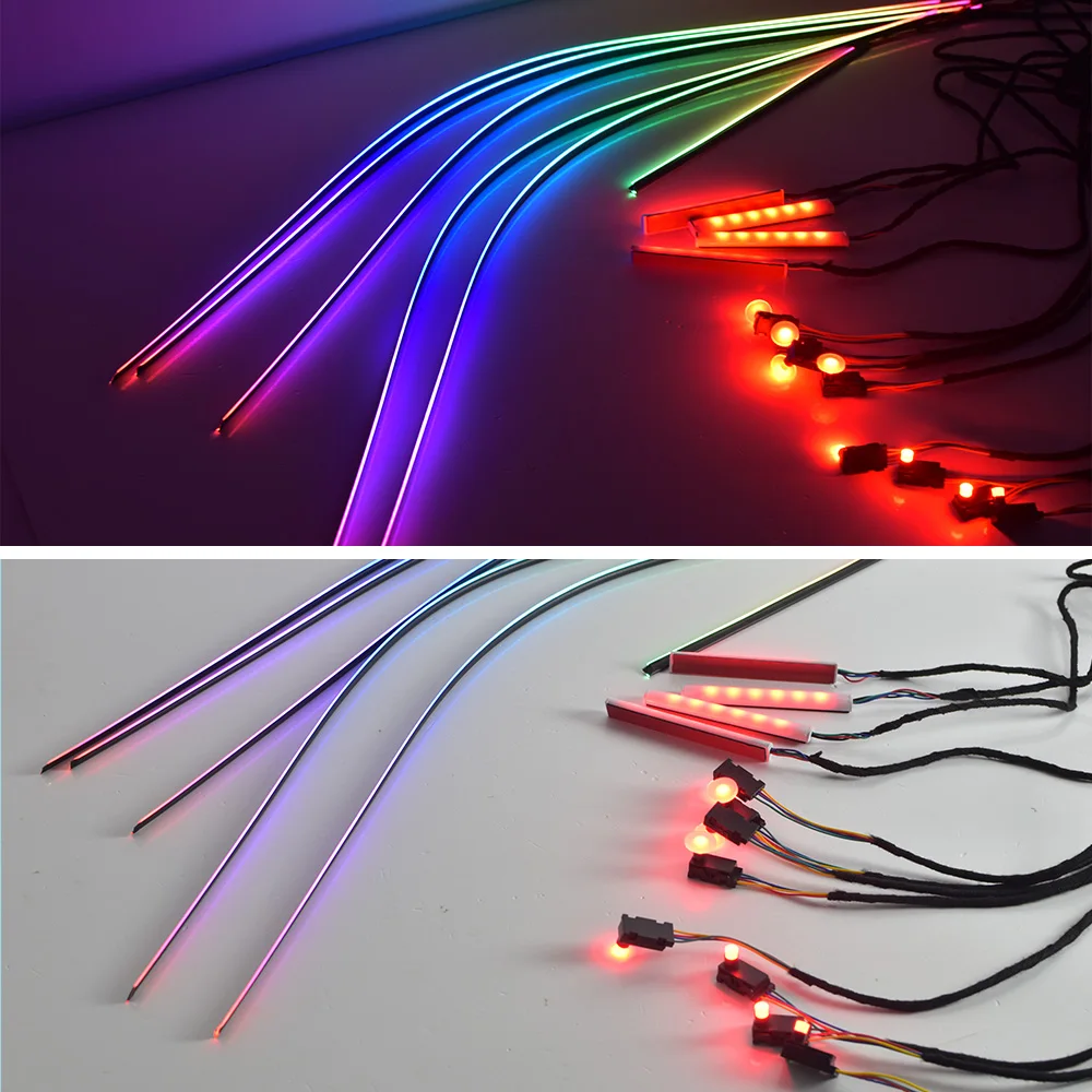 Auto Atmosphere Lighting for Cars Color Changing Led Interior Car Light Decorative Acrylic Ambient Car Light Strip