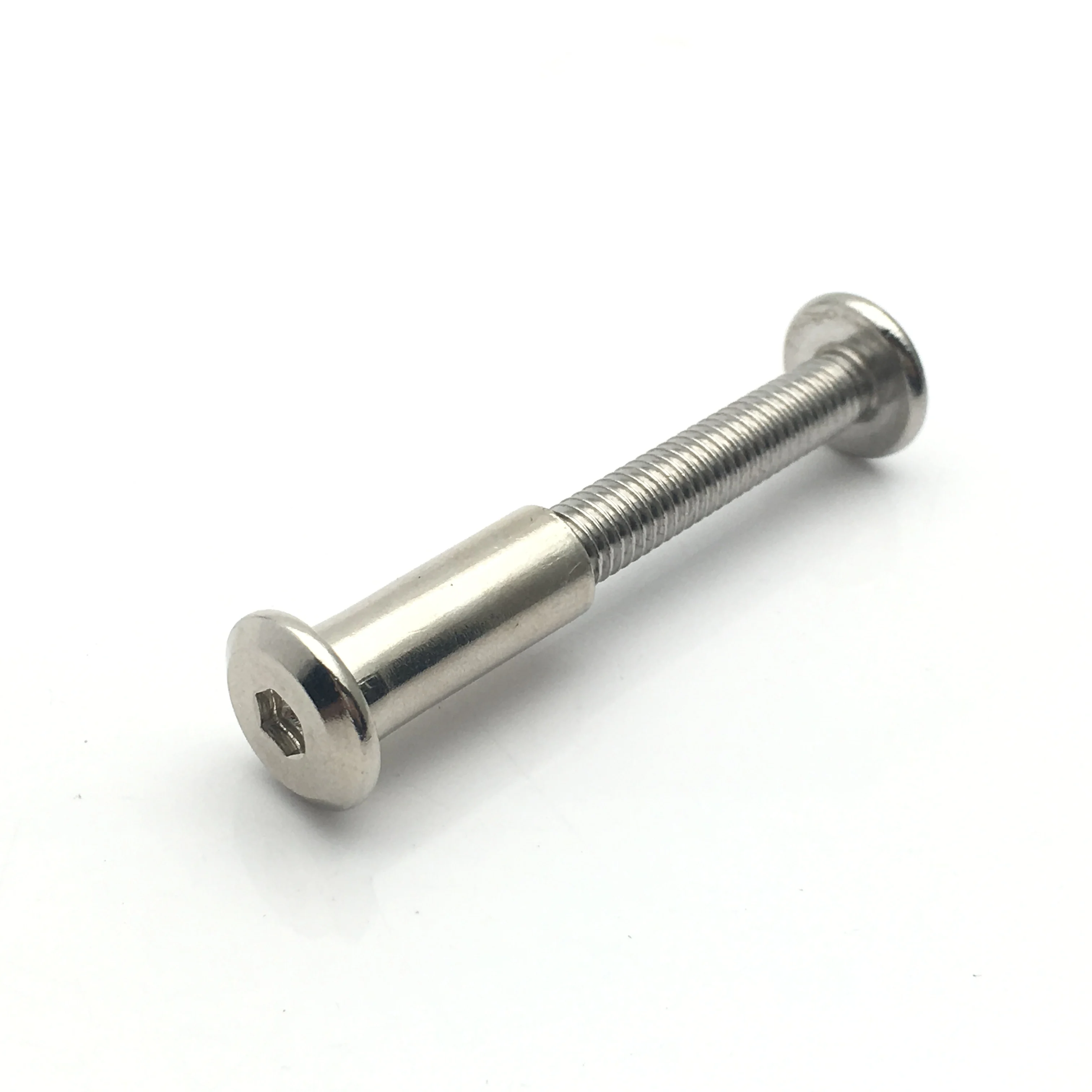 M3 M4 M5 M6 M8 M10  Furniture Connector Bolts and Nuts Steel Nickel Plated Flat Socket Head Sleeve Barrel Nut