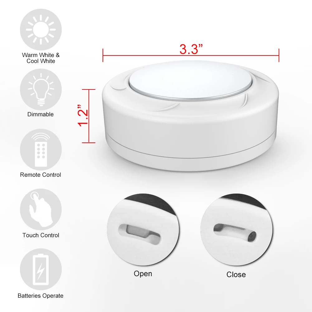 product 3 way mini bedside smart stick lamp small dimmer touch sensitive wall cabinet puck led night lights with remote control for kids-44