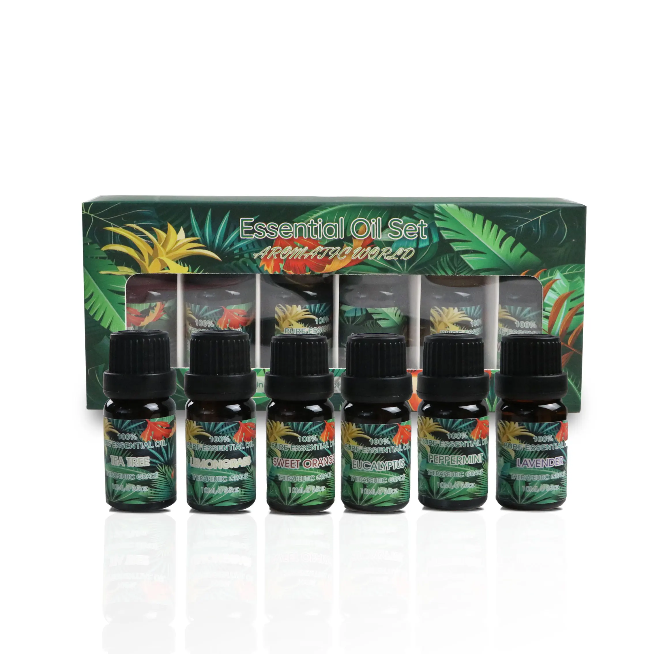 Essential Oil 6pc Set in Gift Box Diffusers Essential Oil Pure Massage Aromatherapy Candle Making