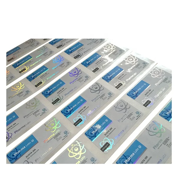 Free design High quality custom printed waterproof 10ml hologram test adhesive sticker vial label