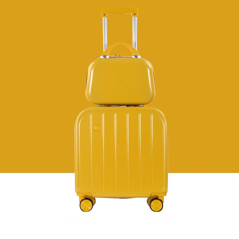 OEM Maletas Square Suitcase Bag Hard Shell Makeup Boxs Carry on ABS Valise  Travel Trolley Luggage Set With Spinner Wheels
