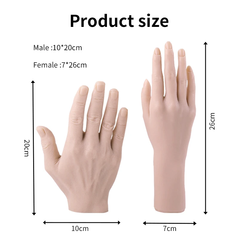 High Quality Silicone Practice Male & Female Hands Left & Right for Tattoo & Permanent Makeup Accessories