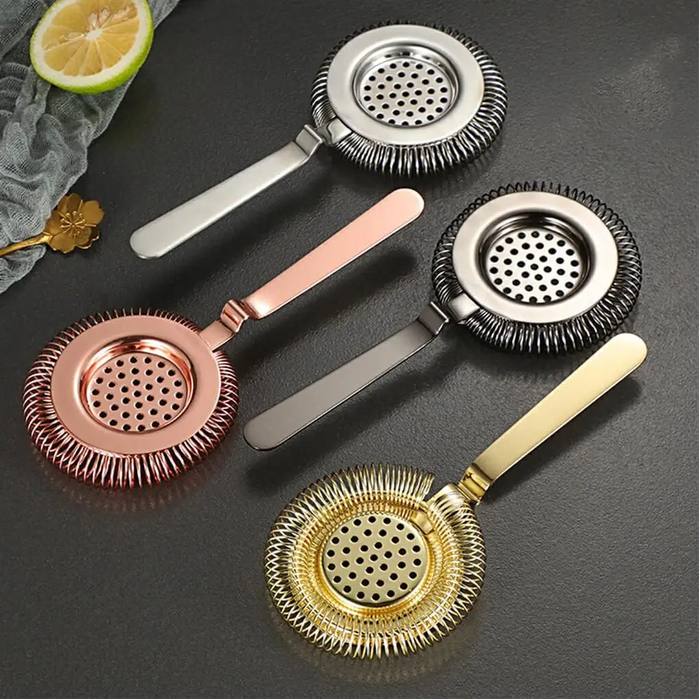 Professional Sustainable Stainless Steel Cocktail Strainer with Two Prong Design for Bartenders-Home & Commercial Use with Custom Logo