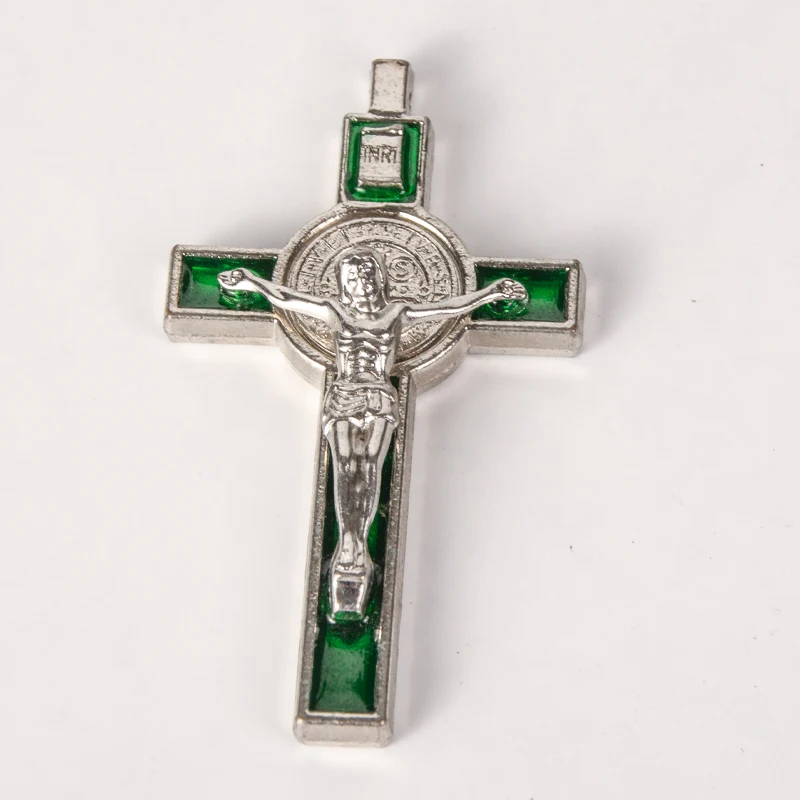 Big Alloy Cross Silver Eletroplated 