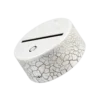 3W - Classic Circle Crackled White