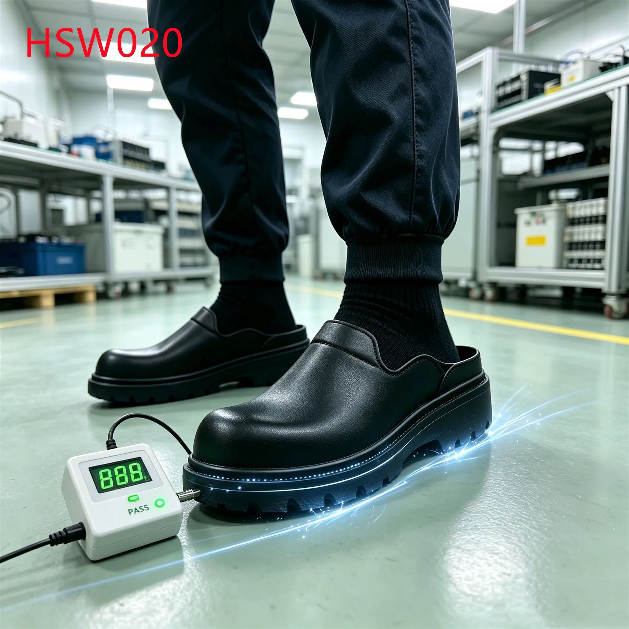 LXG,Food Processing Factory Oil Resistant Hua Singh Safety Clogs Rugged Sole Slip-on ESD Mule Work Shoes with Steel Toe HSW020