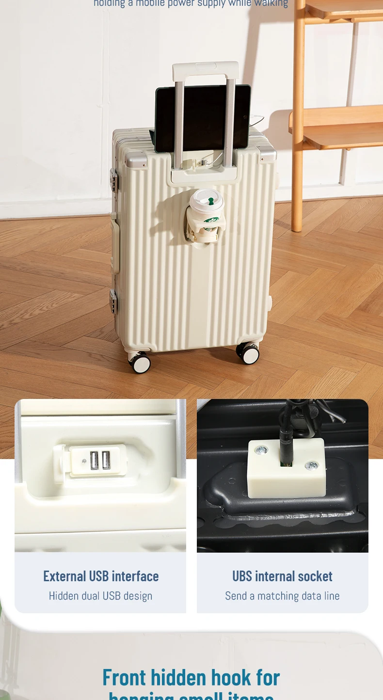 2024 New Design Zipper Luggage Set With Usb Abs Pc Material Usb Luggage 2024-new-design-zipper-luggage-set-with-usb-abs-pc-material-usb-luggage