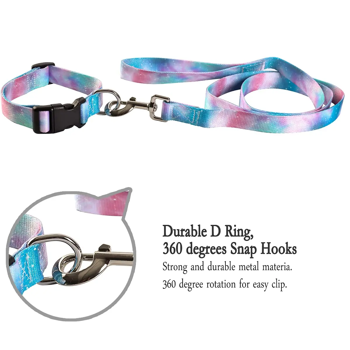 Custom Polyester Dog Leash And Collar Dog Training Collar And Leash