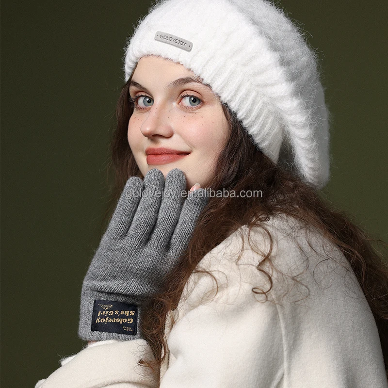 Golovejoy Touch Screen Gloves Warm Stretch Knit Gloves Customized Your