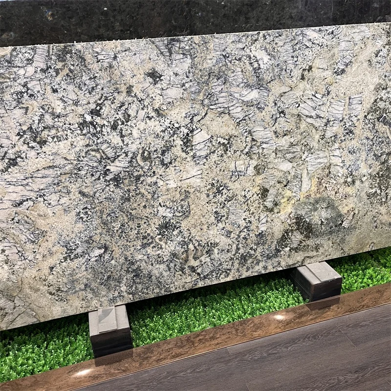 Luxury Exotic Shangri-La Granite Slabs For Background Wall Green Quartzite Countertop