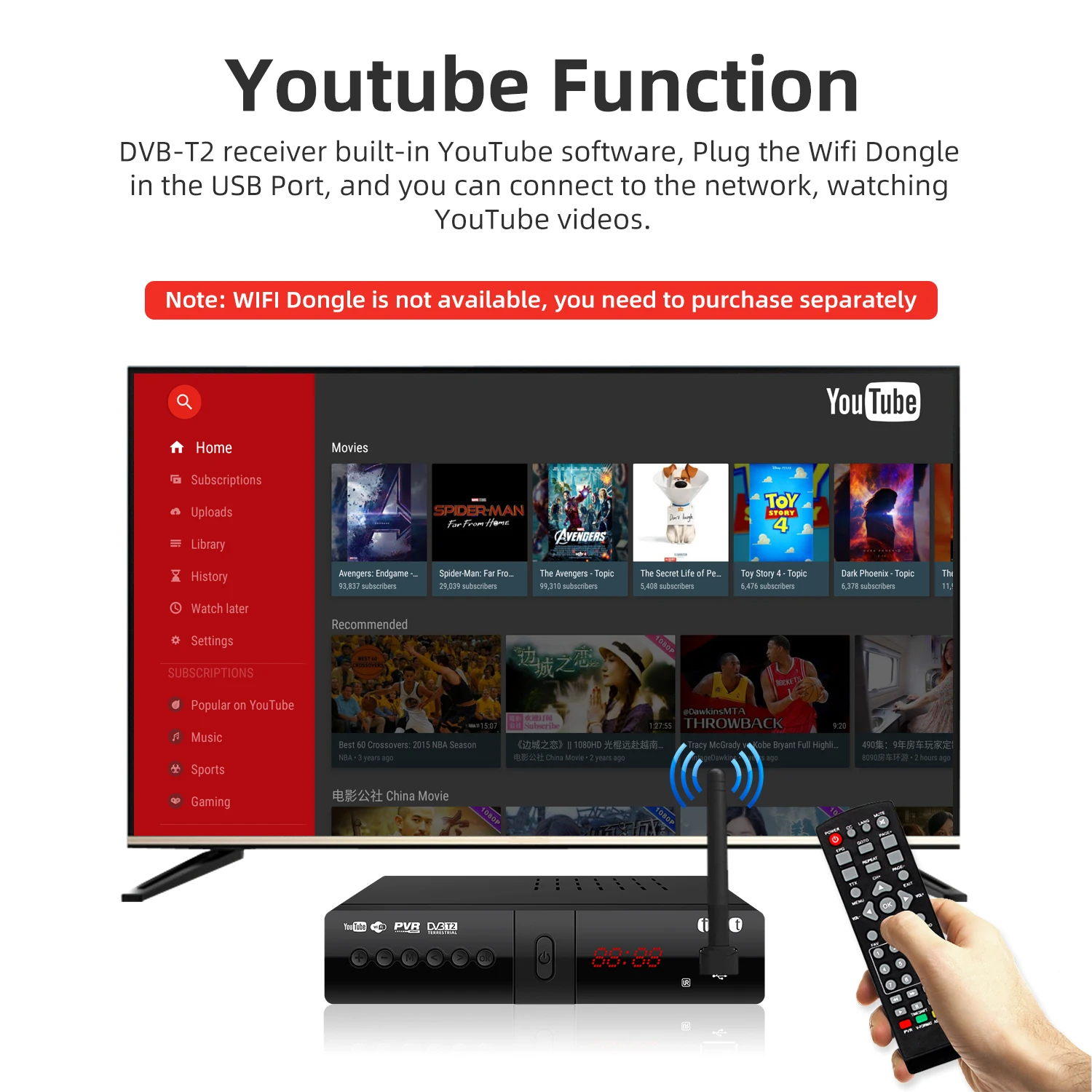 Deocodificador Digital Antenna Deocoder TV Antenna Colombia Panama Market TDT TV Receiver
