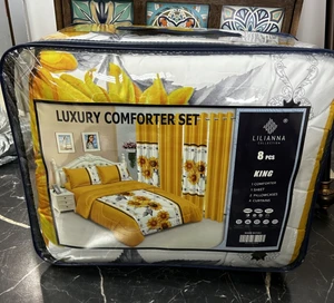 Luxury Duvet Sets 7 Piece king Size Winter Comforter Set 8pcs Bedding Set Match Curtains